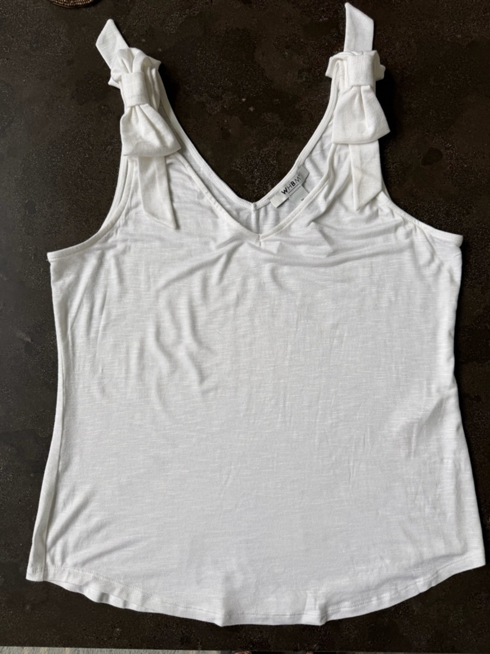 WHBM White Tank w/Bow | Medium | NWT